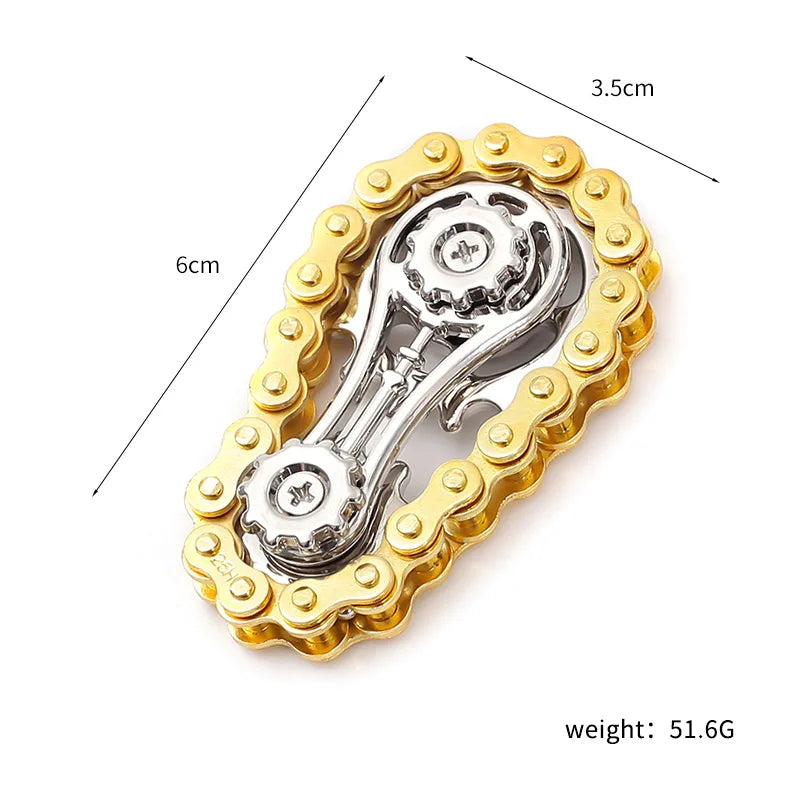 Sprockets Flywheel Fingertip Gyro Fidget Spinner Antistress Anxiety Metal Bike Chains EDC Spinner Fidget Toys for Adult Kids
