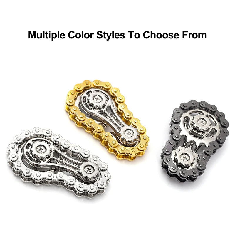 Sprockets Flywheel Fingertip Gyro Fidget Spinner Antistress Anxiety Metal Bike Chains EDC Spinner Fidget Toys for Adult Kids
