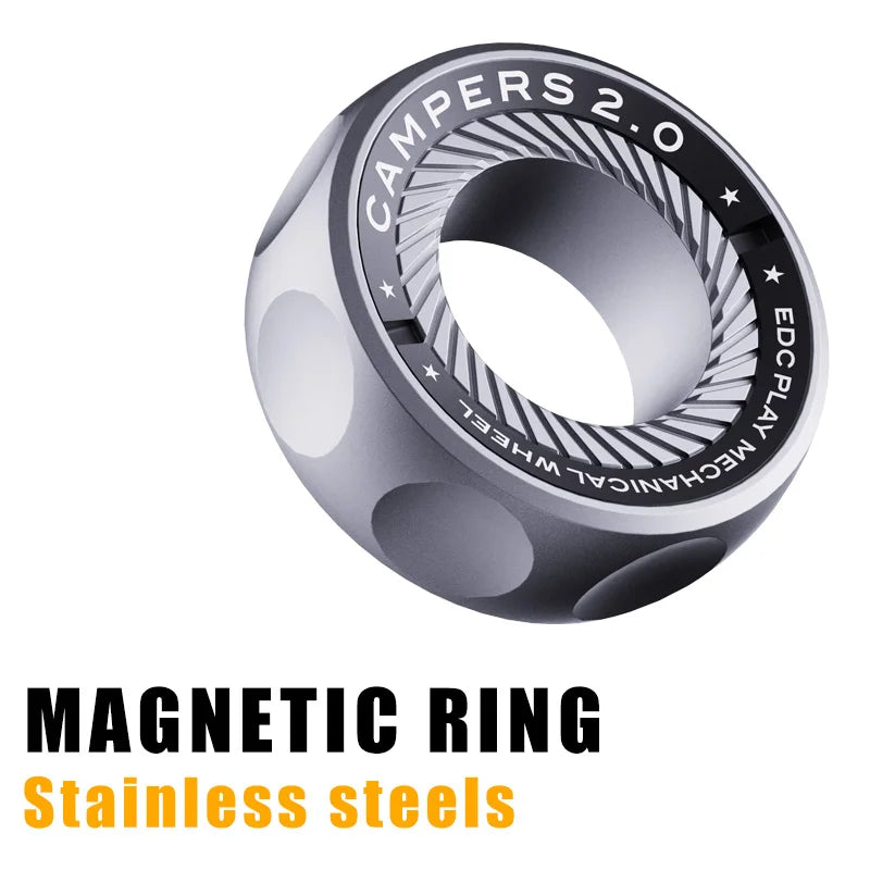 SPYSTAR Mechanic Ring Paragraph Fidget Spinner Fingertip Gyro Ratchet Magnetic Metal Adult anti Stress Toy Office Desk EDC