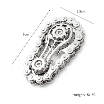 Sprockets Flywheel Fingertip Gyro Fidget Spinner Antistress Anxiety Metal Bike Chains EDC Spinner Fidget Toys for Adult Kids