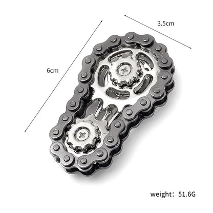Sprockets Flywheel Fingertip Gyro Fidget Spinner Antistress Anxiety Metal Bike Chains EDC Spinner Fidget Toys for Adult Kids